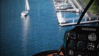 Exploring Serenity: Rain Sounds on Harbour Helicopter Ride