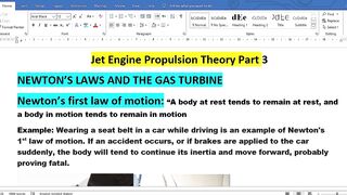 Gas Turbine Engine Theory Part 03