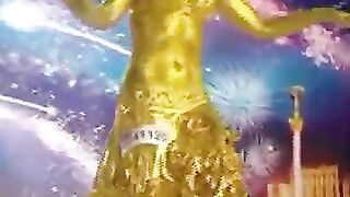 GOLDEN BEAUTY： dancer seduces  with belly dance  ｜ Got Talent 2023 #Shorts