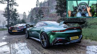 Aston Martin Vantage & BMW i8 - Forza Horizon 5 Realistic Driving | Logitech G29 Gameplay