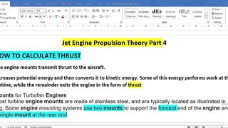 Gas Turbine Engine Theory Part 04