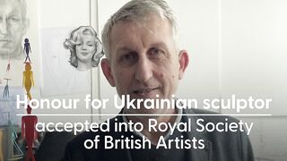 Ukrainian sculptor admitted into Royal Society of British Artists after resettling in UK