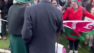 Video Moment royal fan asks Queen Camilla to wish Princess of Wales well