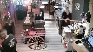 Moment feared biker gang attacks restaurant owner in Majorca