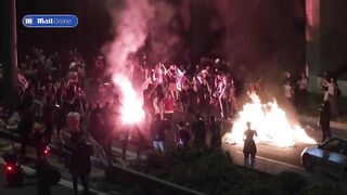 Anti-government protests spark scuffles, bonfires in Jerusalem