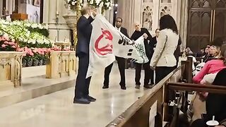 Protesters interrupt Easter service at St Patrick's Cathedral