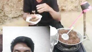 Jualan nasi goreng terbuat dari tanah merah