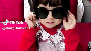 My little beautiful daughter in happy moof