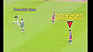 When Ronaldo fan come down to pitch to show Messi something