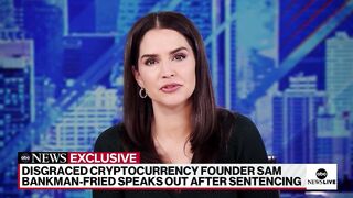Sam Bankman-Fried reacts to 25-year prison sentence for financial fraud.