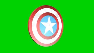 Captain America Shield lower 3rd Icon green screen no copyright