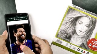 HOW TO DRAW OUTLINE OF LIONEL MESSI!STEP BY STEP