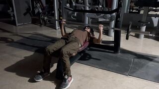 Chest workout with rod