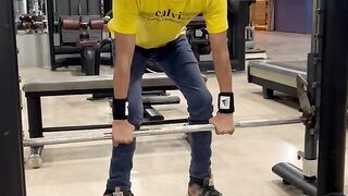 Back exercise in gym