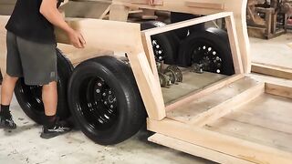 Dad spent 3 months building a 6-wheel Rolls Royce for his son
