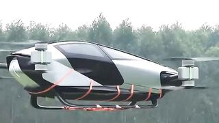 Flying Car Parachute Opening Full Recording.