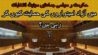Why are the govt. and political parties supporting independent candidates in the Senate elections?