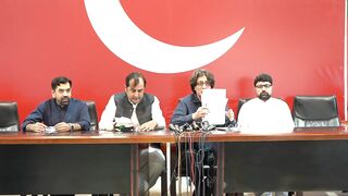 "Exclusive Media Address: PTI's Rauf Hassan and Khalid Khursid Speak Out in Islamabad"
