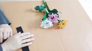 صناعة ورد من ورق الفوم