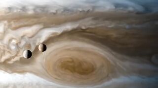 Moons Across Jupiter