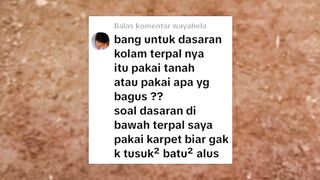 Sebelum pasang TERPAL alasnya menggunakan apa❓Sekam padi atau bahan lain❓