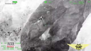 Hiker Clings Onto Cliff Before Being Rescued.