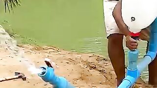 I turn pvc pipe into a water pump