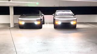 THE WORLDS FIRST DUAL CYBERTRUCK LIGHTSHOW