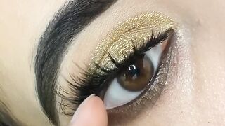 Easy Golden Shimmer Eye Makeup