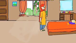 Cartoon Horror Story ایک چڑیل عورت