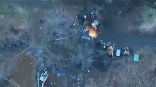 Russian AK vs Ukrainian drone. The drone won