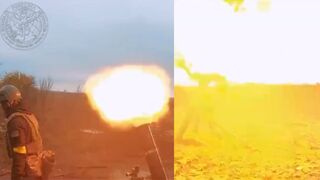 Ukrainian mortar shelling destroyed a Russian T-90M, a BTR-80 and a BMP-3 in Novoselivske