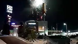 New Year 2023 night, fire work