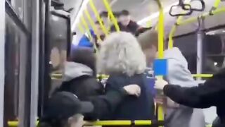 violent fight on the bus