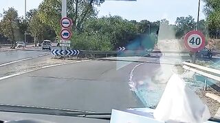 Driving down the highway