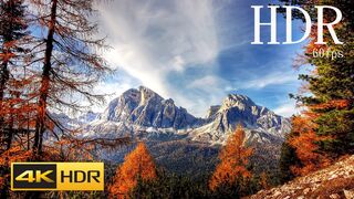 Stunning Views of Mountains 4K HDR 60fps Video with Relaxation Music