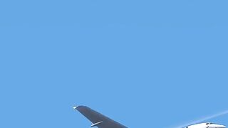Airplane Landing On Another Plane In The Air And Crashes Into The Sea.