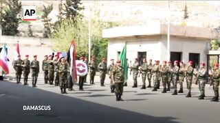 Funeral held for Syrian nationals killed in Israeli strike on Iranian consulate.