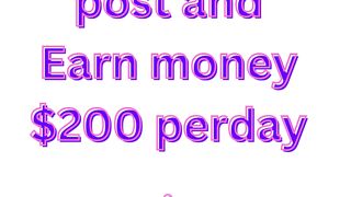 Earn money online Post $200 perday
