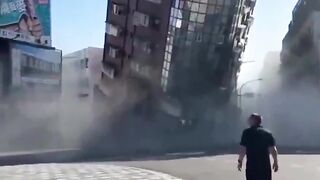 An earthquake measuring 7.5 destroyed buildings and had the potential for a tsunami