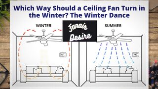 Which way should a ceiling fan turn in winter?