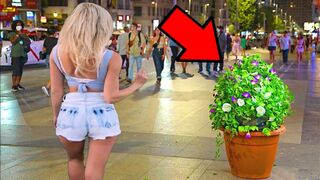 BUSHMAN PRANK SCARES IN MADRID !!!