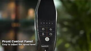 PELONIS PFS45A5BBB 18 inch 5-Blade Oscillating, Adjustable Standing Pedestal Remote, LED Display, 5 Speed Setting