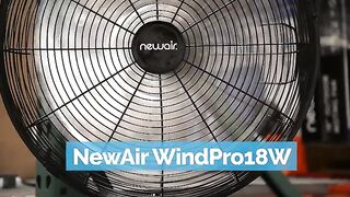Newair Wall Mounted High Velocity Fan - 18- Air Fan - Quiet High Velocity Blade Fan - 3 Speed Settings Box Fan