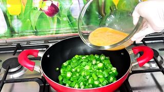 New Style! Masala Bhindi Recipe by PFC Food Secrets | Okra Stir Fry with Eggs