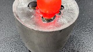 Red Metal Ball vs Tin Ingot ASMR ????