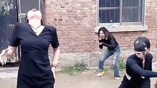 Playing Blind folded   Broom  game  with friends  #fungameVisit #comedy  #viralvideo-(480p).