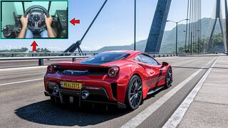 Ferrari Pista 458 - Forza Horizon 5 Realistic Driving - Logitech G29 Gameplay