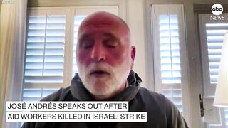 Chef José Andrés Israel conflict 'a war against humanity itself' after death of aid workers in Gaza.
