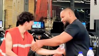 Challenge a friend to an exciting arm wrestling match!